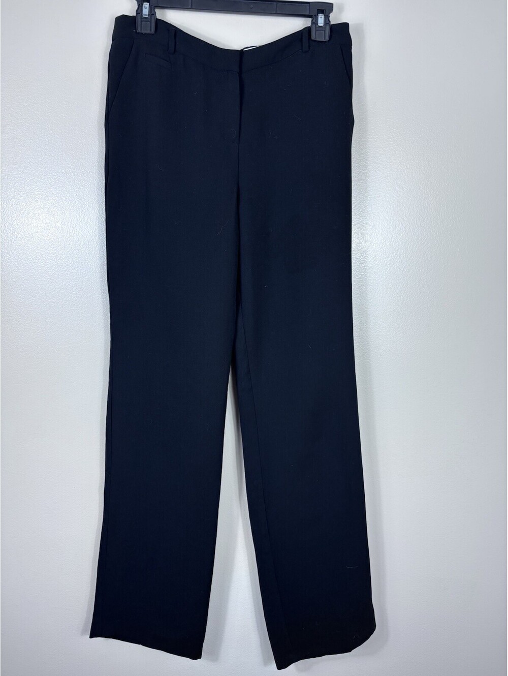 Camaïeu Women’s Trousers Black Minimalist Business Flat Front Career Pants Sz 4